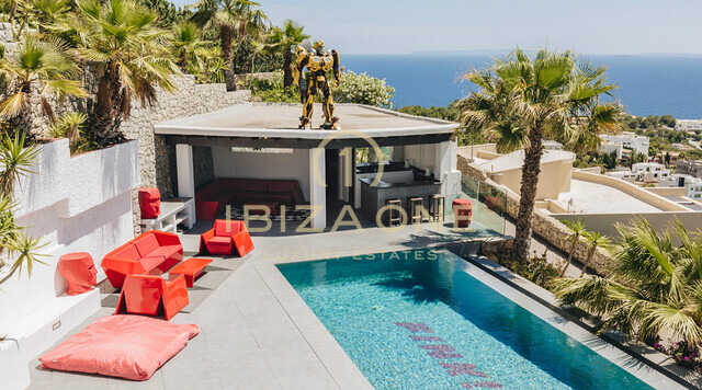 Modern luxury villa close to Ibiza with views to the sea and Ibiza town for rent and this luxury villa is for sale, Ibiza - Modern luxury villa close to Ibiza with views to the sea and Ibiza town for rent and this luxury villa is for rent, Ibiza