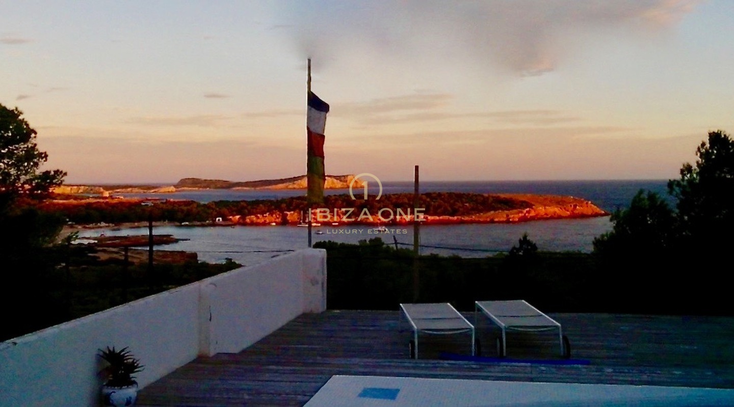 Sea view villa on Cala Bassa beach for sale, Ibiza - Sea view villa on Cala Bassa beach for rent, Ibiza