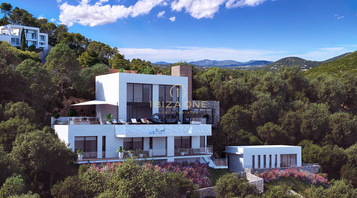 Projet de villa moderne et luxueuse avec vue sur la mer à vendre, Ibiza - Projet de villa moderne et luxueuse avec vue sur la mer à louer, Ibiza