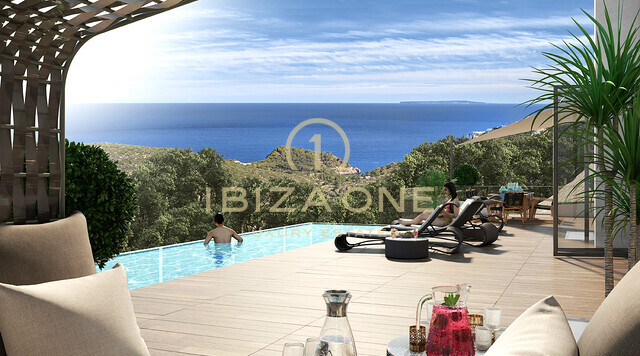 Modernes und luxuriöses Villenprojekt mit Meerblick zu verkaufen, Ibiza - Modernes und luxuriöses Villenprojekt mit Meerblick zu vermieten, Ibiza