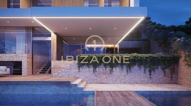 Modernes Luxusanwesen in erster Meereslinie mit Meerblick in Urbanisation zu verkaufen, Ibiza - Modernes Luxusanwesen in erster Meereslinie mit Meerblick in Urbanisation zu vermieten, Ibiza