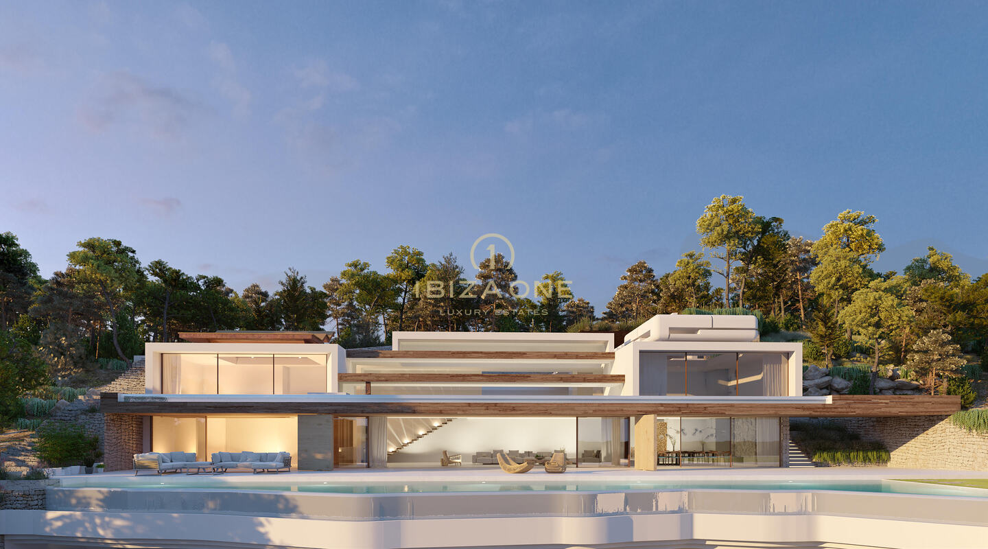 Esclusiva villa di lusso di nuova costruzione in prima linea sul mare con splendida vista mare a Es Cubells, Urbanization Vista Alegre in vendita, Ibiza - Esclusiva villa di lusso di nuova costruzione in prima linea sul mare con splendida vista mare a Es Cubells, Urbanization Vista Alegre in affitto, Ibiza