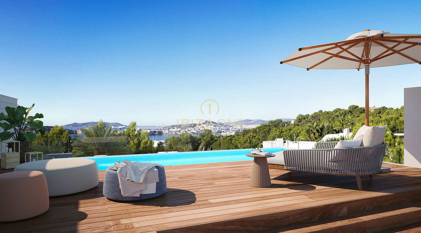 Luxury newly built modern penthouse with sea views and Dalt Vila views for sale, Ibiza - Luxury newly built modern penthouse with sea views and Dalt Vila views for rent, Ibiza