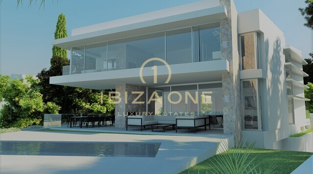 Moderna villa de lujo en construcción con vistas al mar cerca del puerto deportivo Port Adriano en Mallorca en venta, Mallorca - Moderna villa de lujo en construcción con vistas al mar cerca del puerto deportivo Port Adriano en Mallorca en alquiler, Mallorca