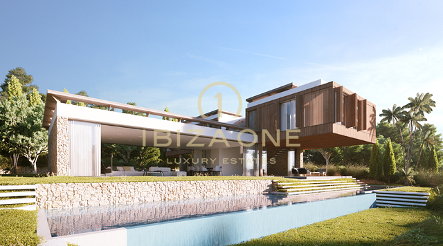 Moderna villa di nuova costruzione in posizione privilegiata con vista su Dalt Vila in vendita, Ibiza - Moderna villa di nuova costruzione in posizione privilegiata con vista su Dalt Vila in affitto, Ibiza