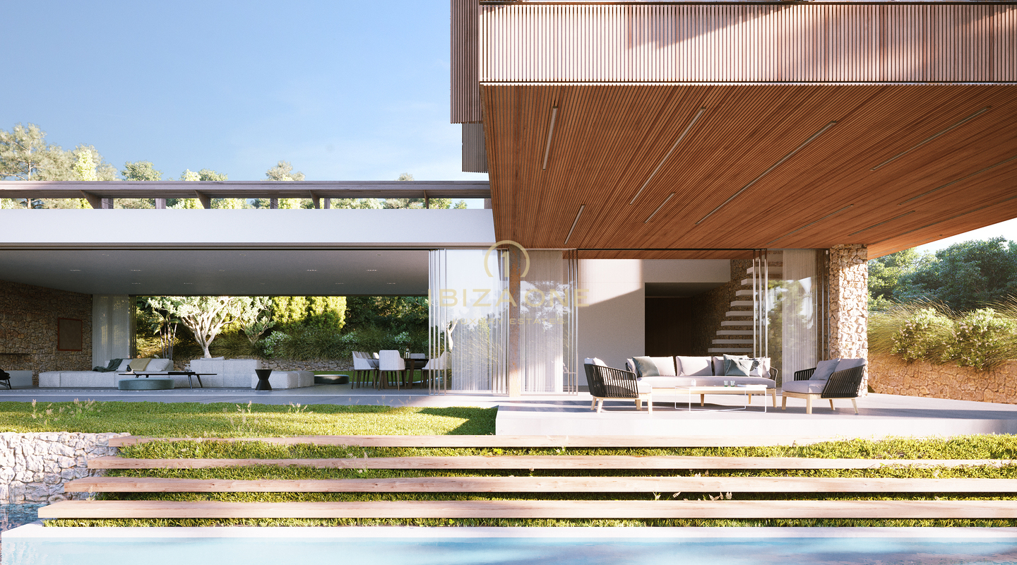 Moderna villa di nuova costruzione in posizione privilegiata con vista su Dalt Vila in vendita, Ibiza - Moderna villa di nuova costruzione in posizione privilegiata con vista su Dalt Vila in affitto, Ibiza