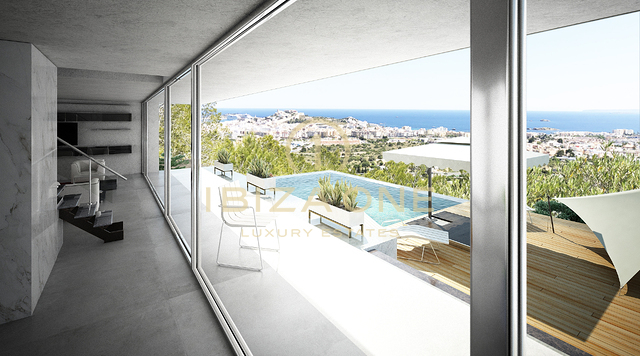 Proyecto de obra nueva moderna de lujo con magníficas vistas al mar y Dalt Vila, cerca de la ciudad de Ibiza en venta, Ibiza - Proyecto de obra nueva moderna de lujo con magníficas vistas al mar y Dalt Vila, cerca de la ciudad de Ibiza en alquiler, Ibiza