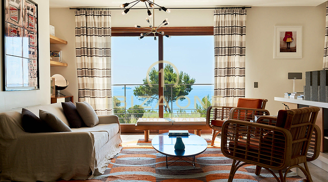 Stunning first sea line luxury property for rent, Ibiza