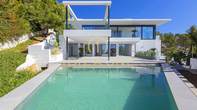 Modern, newly built stylish luxury villa in Ibiza Cap Martinet with views for sale