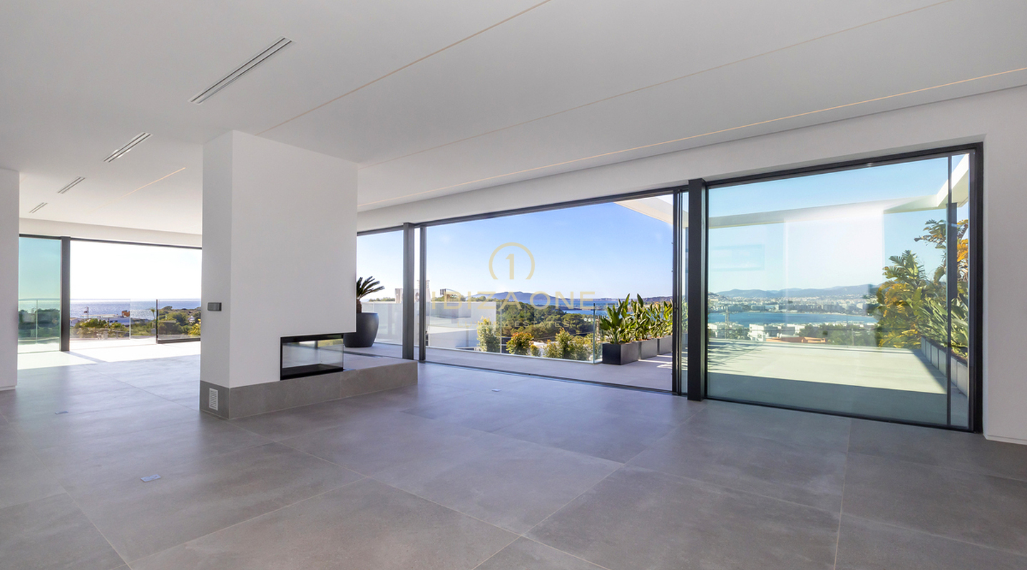 Moderna villa de lujo de nueva construcción en Ibiza Cap Martinet con vistas en venta