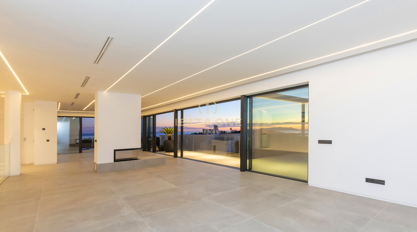 Moderna villa de lujo de nueva construcción en Ibiza Cap Martinet con vistas en venta