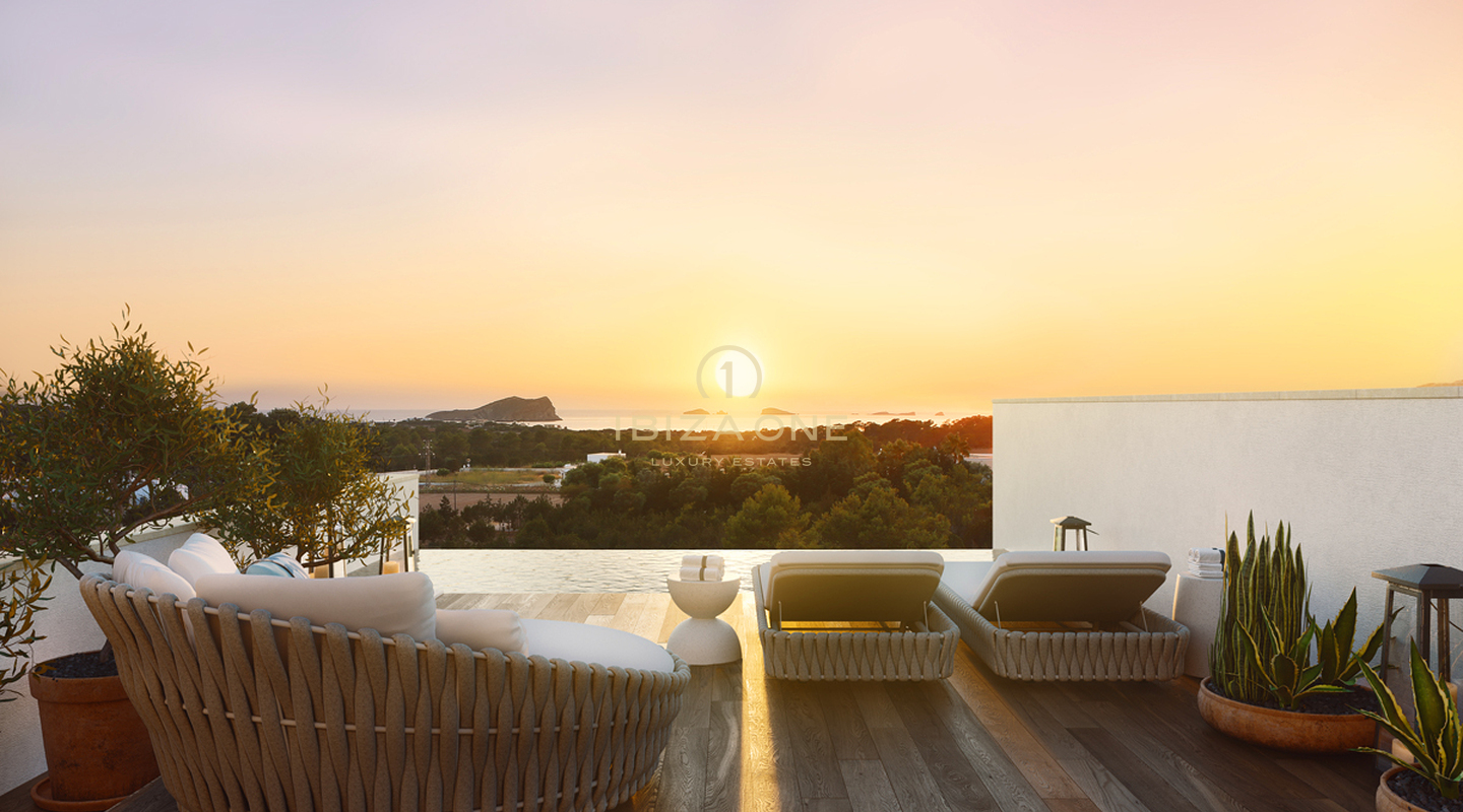 Luxury villa in exclusive urbanization with amazing sunset views for sale, Ibiza - Luxury villa in exclusive urbanization with amazing sunset views for rent, Ibiza