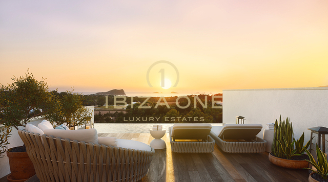 Luxury villa in exclusive urbanization with amazing sunset views for sale, Ibiza - Luxury villa in exclusive urbanization with amazing sunset views for rent, Ibiza