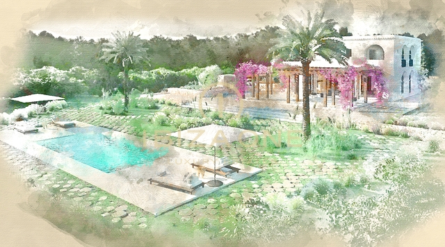 Projet de luxe Rolf Blakstad à vendre sur un magnifique terrain avec vue sur Ibiza, Ibiza