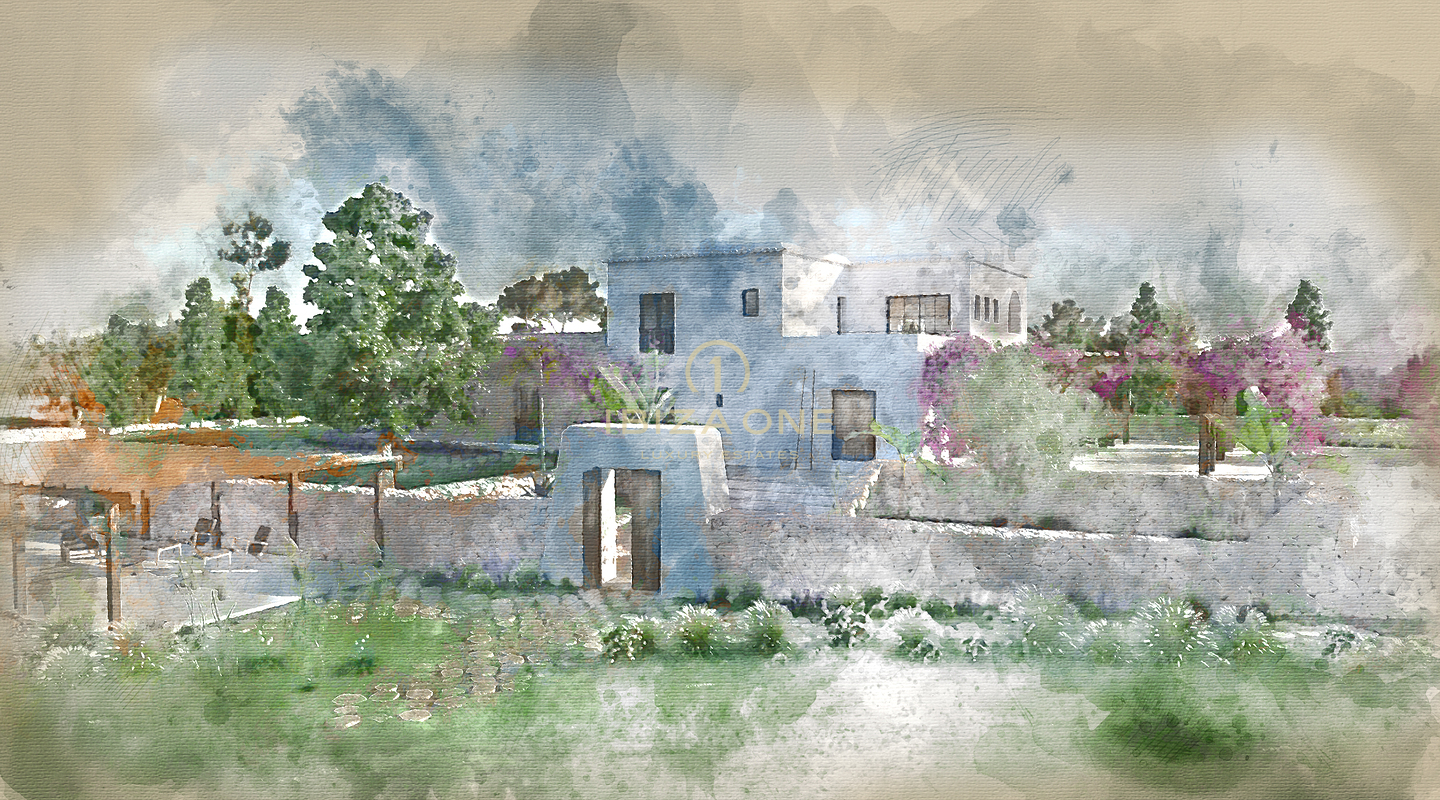 Proyecto de lujo de Rolf Blakstad en venta en una hermosa parcela con vistas a Ibiza, Ibiza