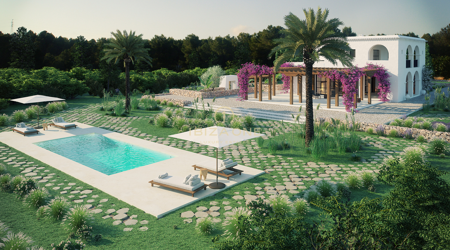 Projet de luxe Rolf Blakstad à vendre sur un magnifique terrain avec vue sur Ibiza, Ibiza