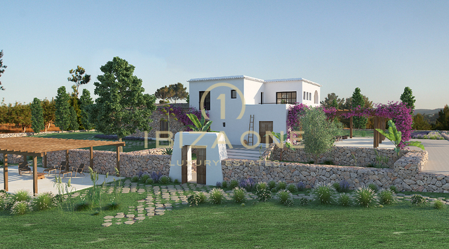 Luxuriöses Rolf Blakstad-Projekt auf wunderschönem Grundstück mit Blick auf Ibiza zu verkaufen, Ibiza