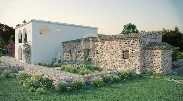 Luxury Rolf Blakstad project for sale on a beautiful plot with a view to Ibiza, Ibiza
