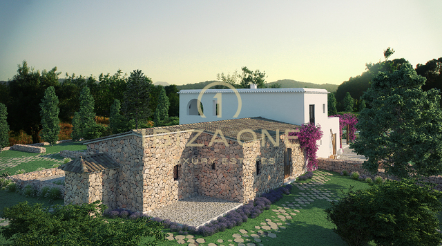 Luxury Rolf Blakstad project for sale on a beautiful plot with a view to Ibiza, Ibiza