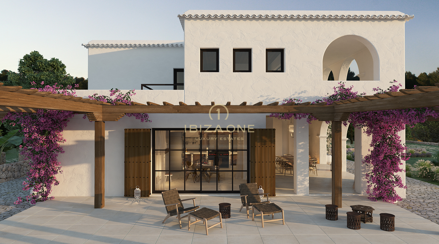 Luxury Rolf Blakstad project for sale on a beautiful plot with a view to Ibiza, Ibiza