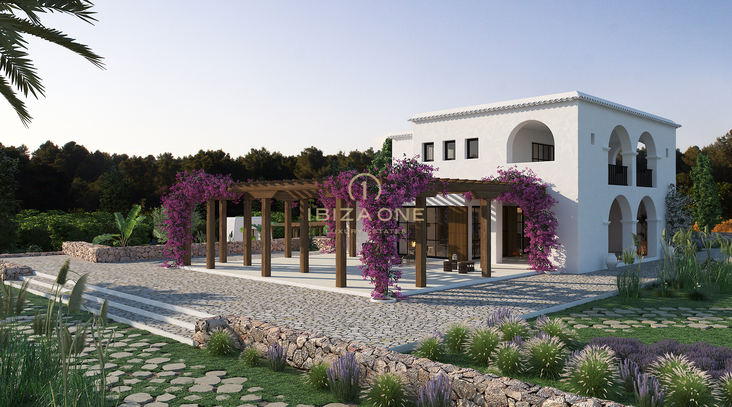 Luxury Rolf Blakstad project for sale on a beautiful plot with a view to Ibiza, Ibiza