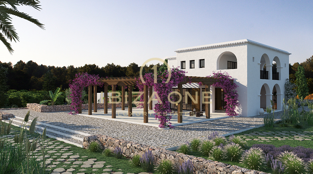 Luxe project Rolf Blakstad te koop op prachtig perceel met uitzicht op Ibiza, Ibiza