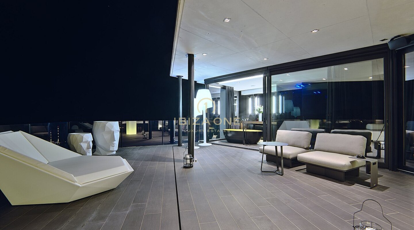 Villa Casa Bora – Moderne Designervilla mit Meerblick in geschlossener Urbanisation zu vermieten – Es Cubells/Vista Alegre, Ibiza
