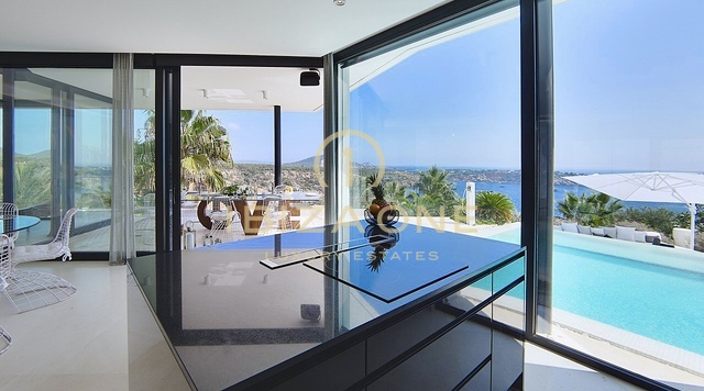 Villa Casa Bora - Modern designer villa with sea views in gated urbanization for rent - Es Cubells/Vista Alegre, Ibiza