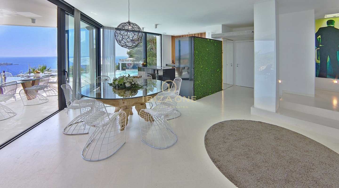 Villa Casa Bora - Villa de diseño moderno con vistas al mar en urbanización cerrada en alquiler - Es Cubells/Vista Alegre, Ibiza