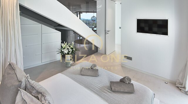 Villa Casa Bora - Moderne designvilla met uitzicht op zee in afgesloten urbanisatie te huur - Es Cubells/Vista Alegre, Ibiza