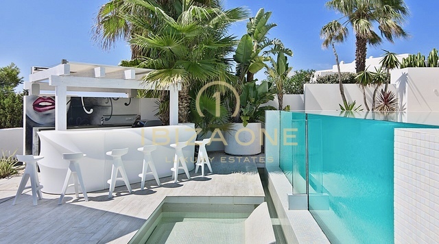 Villa Casa Bora - Villa de diseño moderno con vistas al mar en urbanización cerrada en alquiler - Es Cubells/Vista Alegre, Ibiza