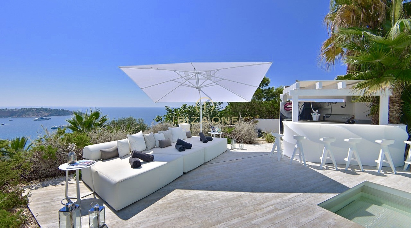 Villa Casa Bora - Villa design moderne avec vue sur la mer dans une urbanisation fermée à louer - Es Cubells/Vista Alegre, Ibiza
