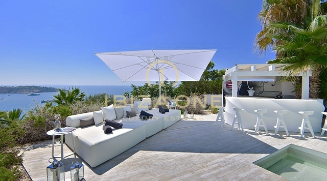 Villa Casa Bora - Moderne designvilla met uitzicht op zee in afgesloten urbanisatie te huur - Es Cubells/Vista Alegre, Ibiza