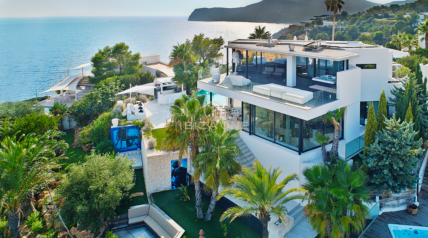 Villa Casa Bora - Villa design moderne avec vue sur la mer dans une urbanisation fermée à louer - Es Cubells/Vista Alegre, Ibiza