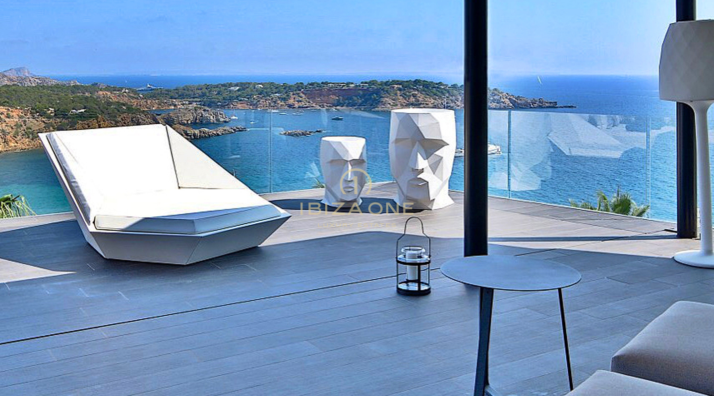 Villa Casa Bora – Moderne Designervilla mit Meerblick in geschlossener Urbanisation zu vermieten – Es Cubells/Vista Alegre, Ibiza