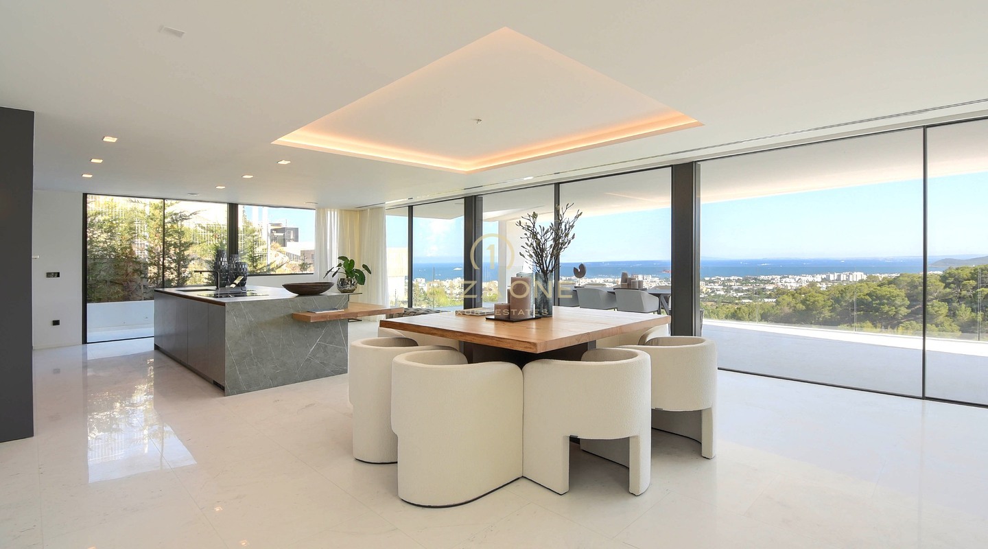 Newly Completed Ultra-Luxury Villa with Panoramic Sea and Formentera Views Minutes from Ibiza Town and the Marinas for Sale, Ibiza