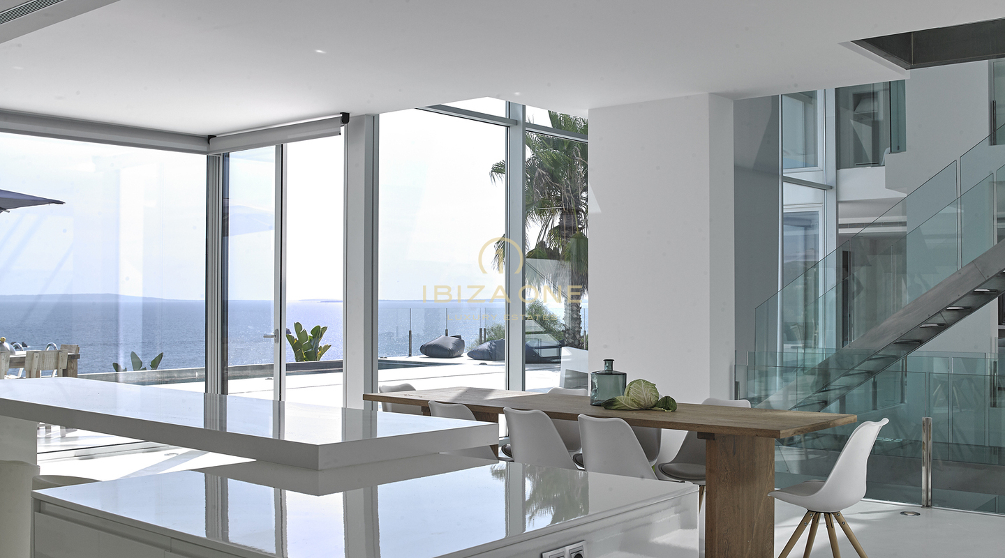 Villa de lujo de arquitectura moderna con vistas únicas al mar en venta, Ibiza - Villa de lujo de arquitectura moderna con vistas únicas al mar en alquiler, Ibiza