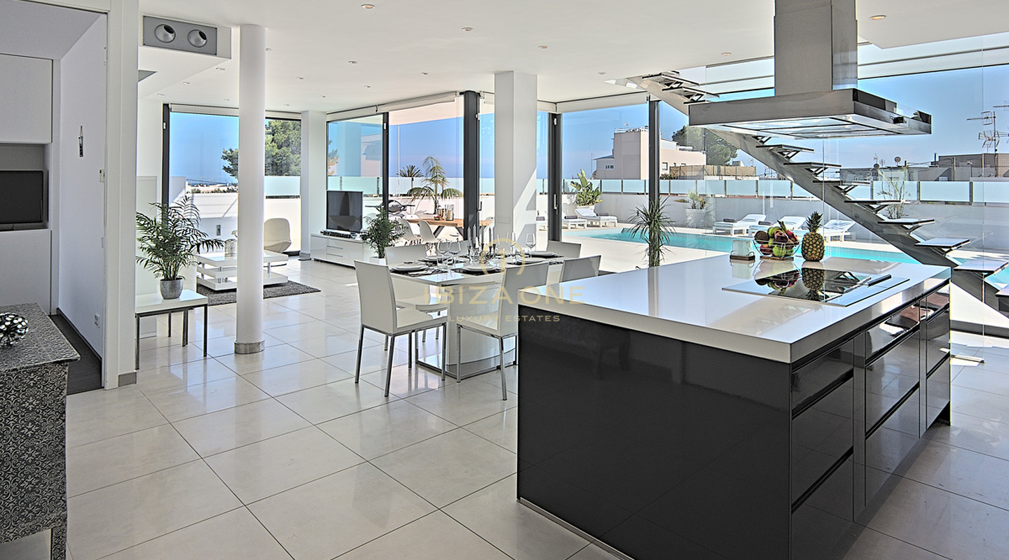 Nueva villa moderna de lujo cerca de la ciudad de Ibiza en venta, Ibiza - Nueva villa moderna de lujo cerca de la ciudad de Ibiza en alquiler, Ibiza - la villa tiene una licencia de alquiler turístico con el siguiente número ET-0269-E