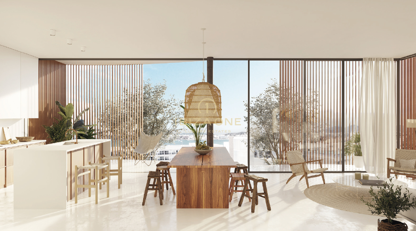 16 nouveaux appartements de luxe avec vue sur la mer surplombant Dalt Vila sur la plage de Talamanca à vendre, Ibiza - 16 nouveaux appartements de luxe avec vue sur la mer surplombant Dalt Vila sur la plage de Talamanca à louer, Ibiza