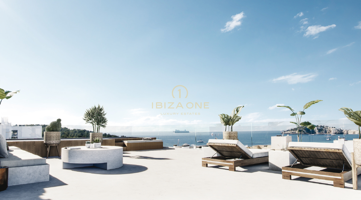16 nouveaux appartements de luxe avec vue sur la mer surplombant Dalt Vila sur la plage de Talamanca à vendre, Ibiza - 16 nouveaux appartements de luxe avec vue sur la mer surplombant Dalt Vila sur la plage de Talamanca à louer, Ibiza