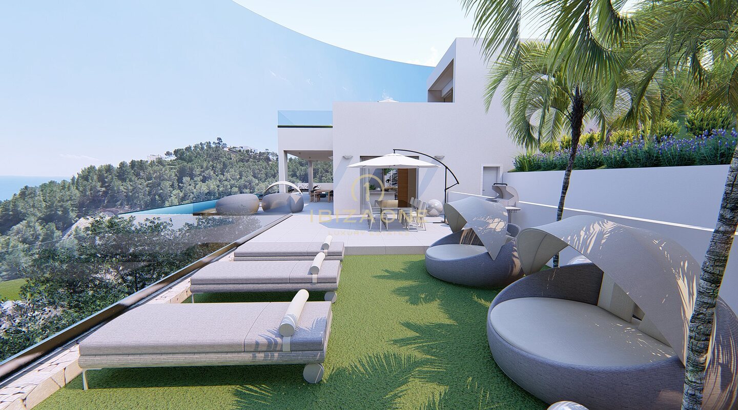 Splendido terreno di lusso con vista mare in vendita a Roca Llisa, Ibiza - Splendido terreno di lusso con vista mare in affitto a Roca Llisa, Ibiza