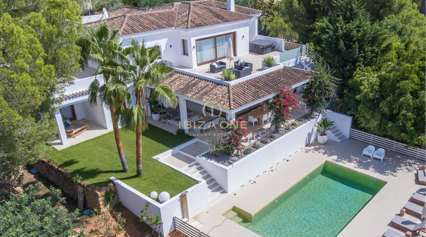 Mediterrane Luxusvilla mit Meerblick in Can Furnet zu verkaufen, Ibiza - Mediterrane Luxusvilla mit Meerblick in Can Furnet zu vermieten, Ibiza