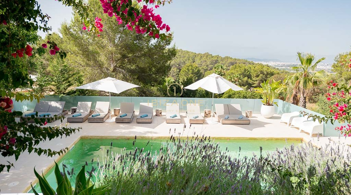 Mediterrane Luxusvilla mit Meerblick in Can Furnet zu verkaufen, Ibiza - Mediterrane Luxusvilla mit Meerblick in Can Furnet zu vermieten, Ibiza
