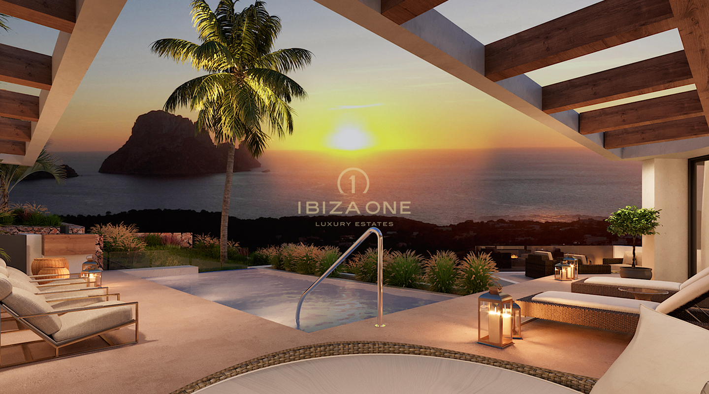 Luxury villa project with views of Es Vedra and the sea for sale