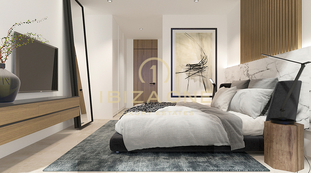 7 luxe villa's project met uitzicht op Es Vedra en de zee te koop