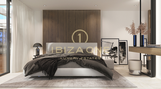 7 luxury villas project with views of Es Vedra and the sea for sale