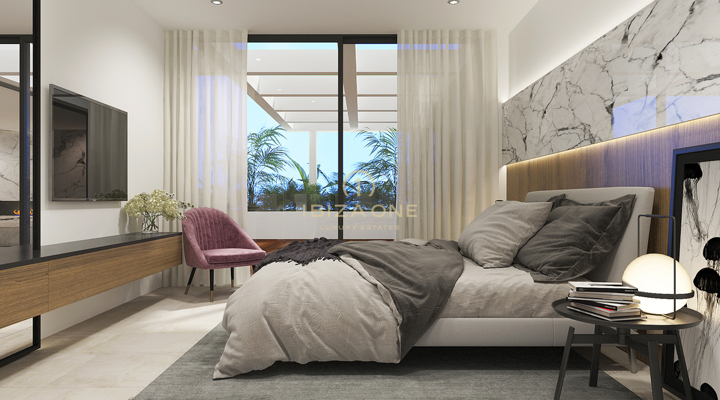 7 luxury villas project with views of Es Vedra and the sea for sale