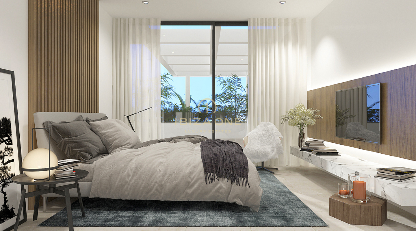 7 luxury villas project with views of Es Vedra and the sea for sale