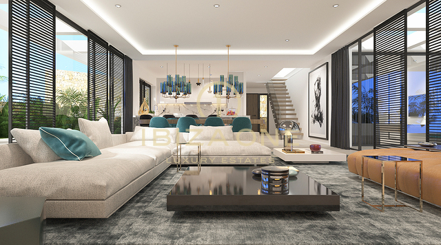Progetto di 7 ville di lusso con vista su Es Vedra e sul mare in vendita