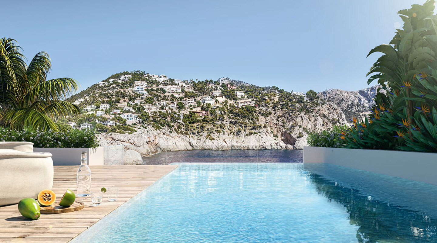Projet de construction moderne avec penthouse de luxe et vue sur la mer et accès à la mer à Majorque à vendre